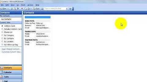 GTU CCC Practical Exam Related Video 3 how to save Contact in Outlook
