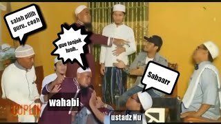 Wahabi vs NU ustadz || lost the debate, Wahabi went berserk and used his hand 'Wahabi followers w...
