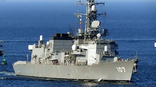 DD-107 年次検査終え2か月ぶり横須賀へ戻る「いかづち 」