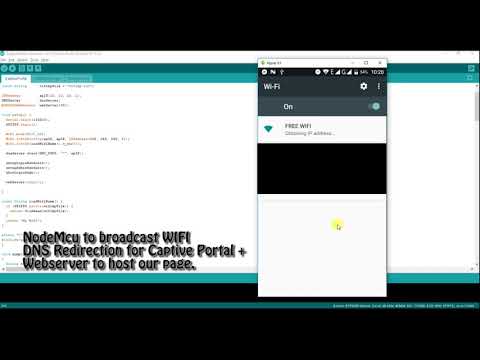 Social Media Captive Portal using NodeMcu