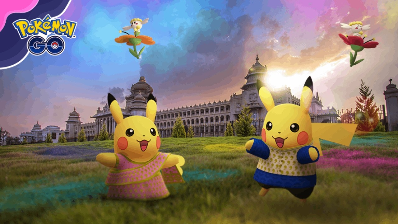 Sari and Kurta Pikachu with Background  | Pokemon Go | Clu