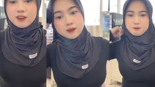 LIVE HIJAB TIKTOK BAJU HITAM CANTIK
