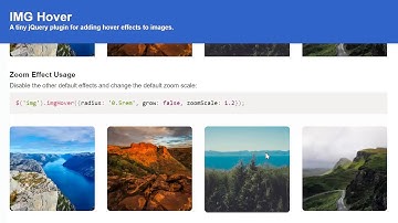Touch enabled Image Hover Effects