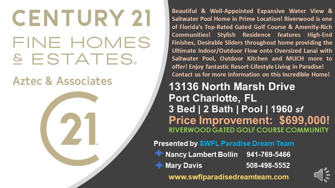 SOLD! 13136 N Marsh Drive, Port Charlotte FL Riverwood Gated Golf