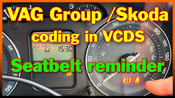VW / Audi / Seat / Skoda - coding in VCDS - seatbelt reminder