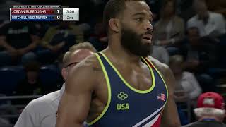 Jordan Burroughs vs Mitchell Mesenbrink 74kg semifinal  Olympic Team Trials 2024