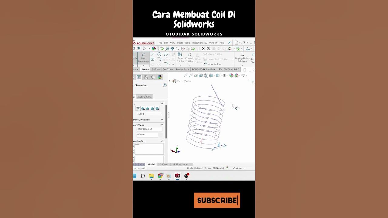 Solidworks Tutorial Cara Membuat Coil di Solidworks YouTube