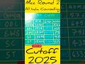 MCC Round 2 Cutoff 2025 OUT! | Latest MBBS govt cutoff #shorts