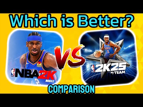 nba 2K mobile VS NBA 2K25 MyTEAM MOBILE ! Side by Side Comparison #nba2kmobile #nba2k25 #nba2k