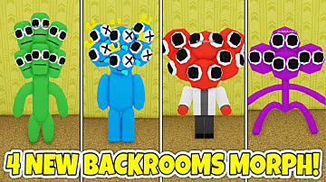 How to get ALL 4 NEW RAINBOW FRIENDS BACKROOM MORPHS! (MANY HEADS) [9.8.0 UPDATE] - Roblox