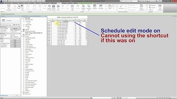 Revit schedule export shortcut