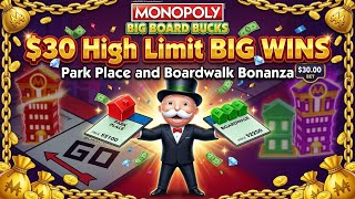 HUGE WINS 30 HIGH LIMIT SPINS Monopoly Big Board Bucks