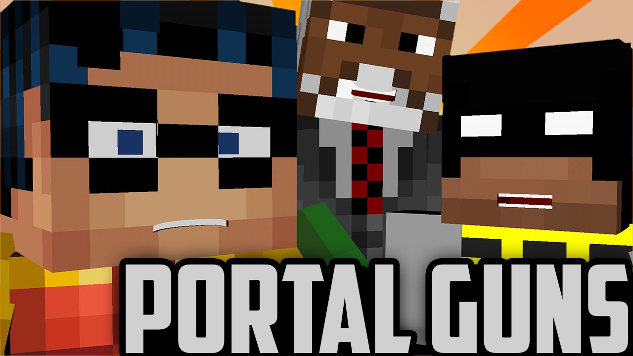 Minecraft: Batman and Robin Use Portal Guns!