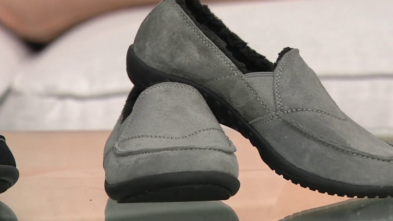 Spenco Orthotic Suede Slip-On Shoes - Cozy on QVC - YouTube