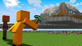 MINECRAFT aber jeder Block ZERSTÖRT die GANZE EBENE!...