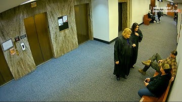 Surveillance video shows Judge Hannah Dugan speak to federal agents, Eduardo Flores-Ruiz