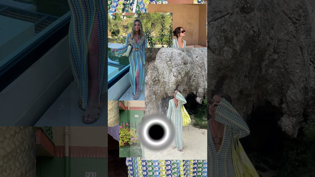 VESTIDO DE CROCHÊ LONDO COLORIDO LISTRADO  