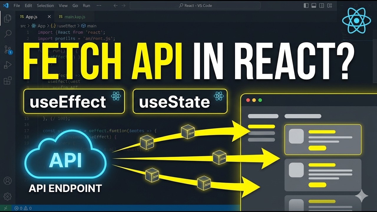 Fetch API in React JS using useEffect & useState | Beginner Tutorial ...