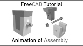 FreeCAD Tutorial | Basics Animation of Connection with Complex Trajectory in Exploded Assembly