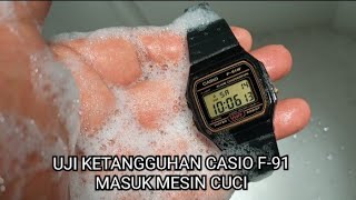 Test ketangguhan Casio F91 masuk mesin cuci |Casio F91 shock test