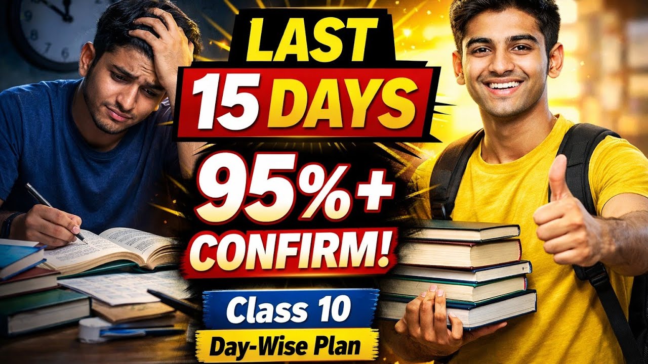 📈 Sirf 15 Din Aur… Board Me 95% Pakka! | Class 10 Final Strategy 💯 