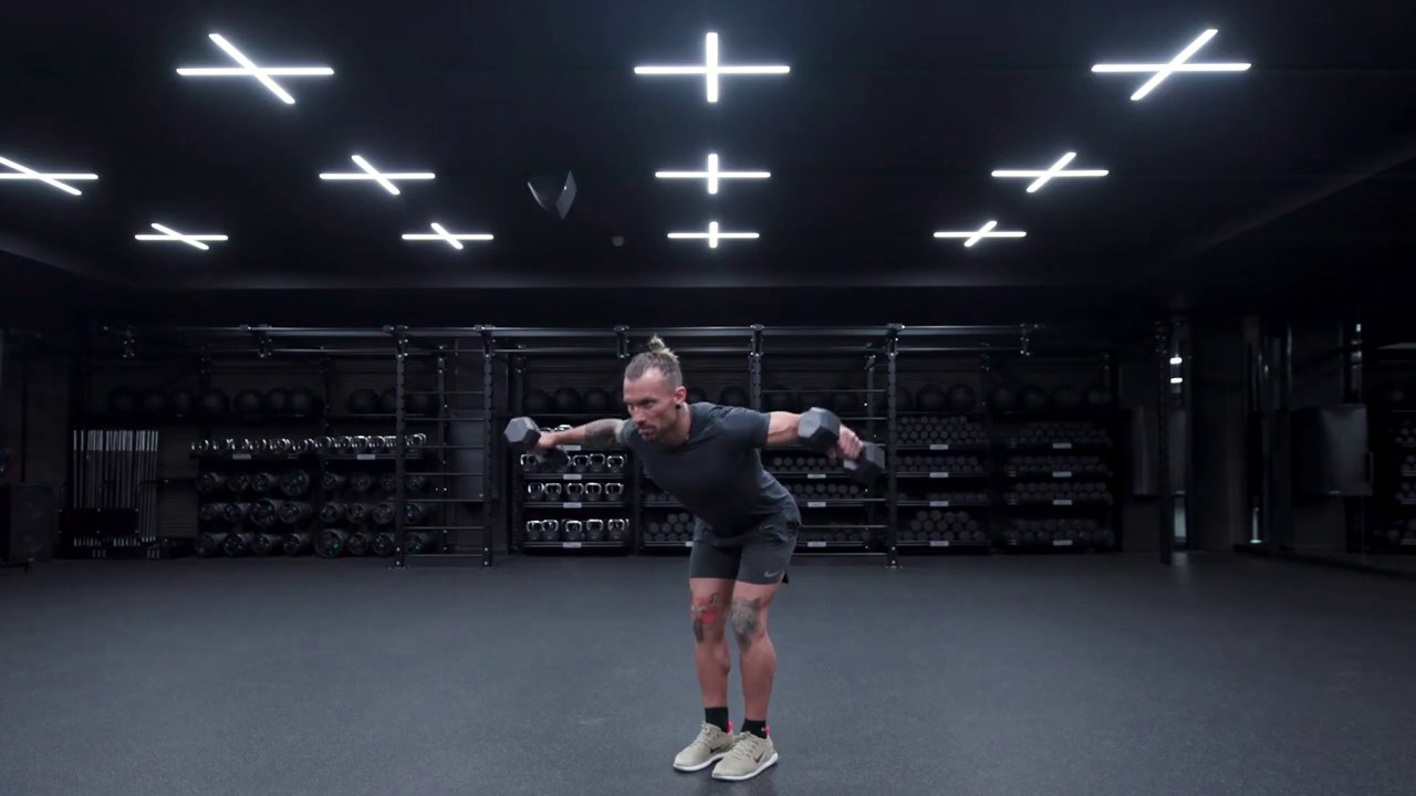 How To Dumbbell Bent Over Rear Delt Fly - YouTube