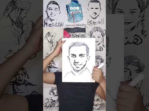 بكاء فنان يمني أثناء رسمه لوحة للصحفي الفلسطيني الشهيد أنس الشريف