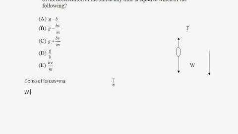 1993 AP physics exam-  multiple choice- question 2.