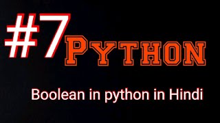 Boolean in Python in Hindi