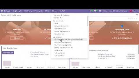 Hướng dẫn module kế toán - Sổ chi tiết thanh toán với người mua, người bán - Phần mềm ERP odoo