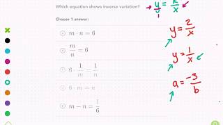 Khan Academy Tutorial: recognizing direct/inverse variation