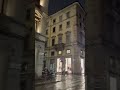 Rainy streets of Milan during Christmas