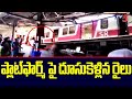 Local train derails at Chennai Beach Station