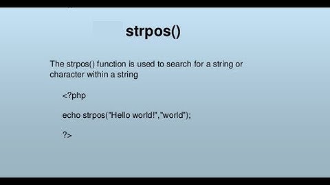 How To Find Position Of A Character In A String In PHP ?