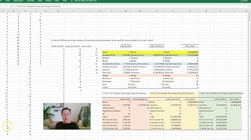 Statistical analsis 1   Using Excel for t tests