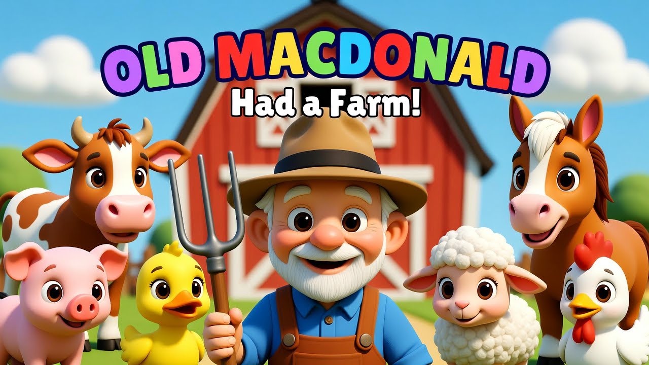 Old MacDonald Had a Farm 🐮 | Farm Animals Song for Kids | Little Kids Hubb