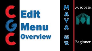 Celebrity Autodesk Maya Tutorial- Edit menu Overview - Session 12 Wealth