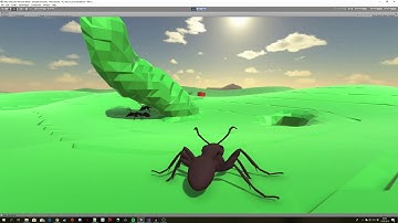 Particle effects and sounds - Marching Cubes ant simulator in Unity