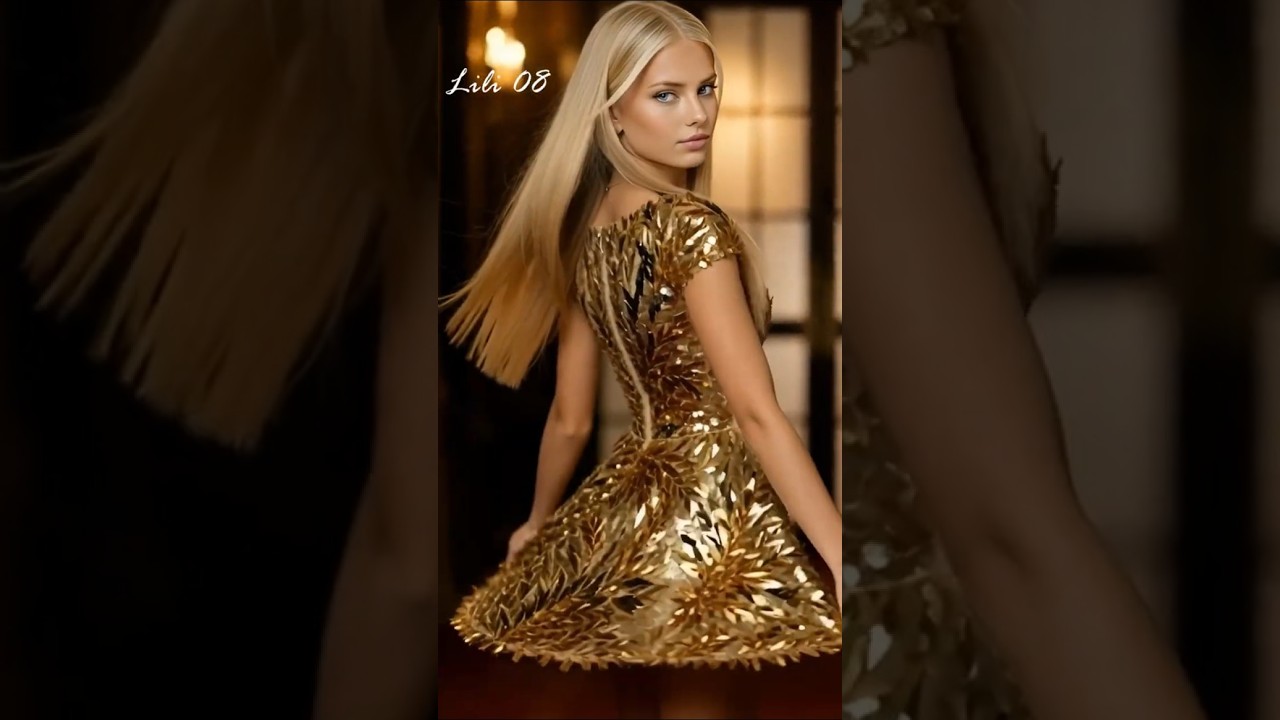 Perfect our gold mini dress with sequins. Episode five. ✨ 