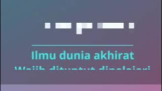 KARAOKE QASIDAH UNTUK KARAOKE  MENUNTUT ILMU