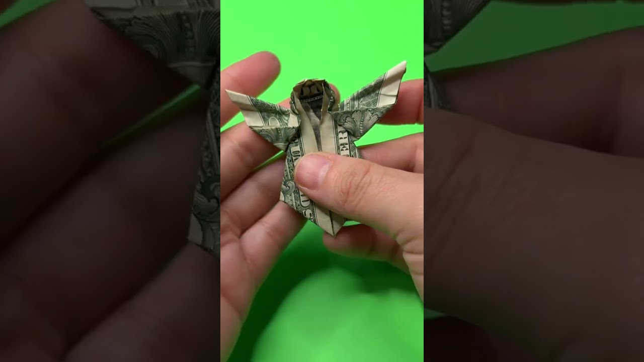 How to fold a bill into an Angel in Origami Technique / Como doblar un Billete en un Angel