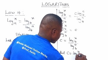 Logarithms Lesson 4: How To Proof The Fourth Law Of Logarithms