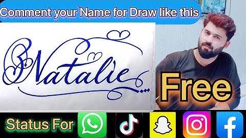 Natalie Name Signature Calligraphy Status | How to Cursive write with cut Marker #natalie @Natalie