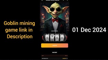 1 December Goblin mining game code | Goblin mining game VIP code | Goblin mining game daily code |