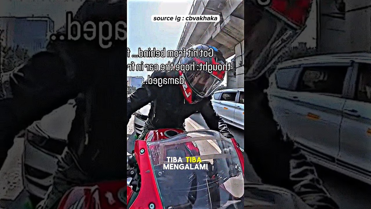 Detik-detik Pengendara Motor Ini Di Seruduk Dari Belakang