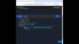 Online JavaScript Compiler Editor   Programiz   Google Chrome 2026 08 20 19 46 34