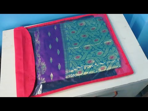 DIY Saree Organizer/Cover from Shopping Bags - Saree Organization Idea