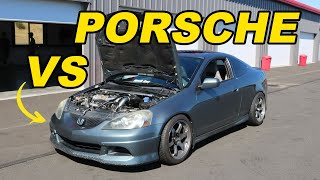 RSX Type S VS Porsche 911 (Track day at the Ridge)