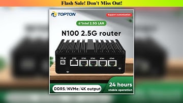 Editor’s Choice Topton pfSense Firewall Soft Router J6412 N150 N100 4x i226-V 2.5G LAN NVMe Barebon