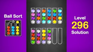 Ball Sort Puzzle Solution Level 296